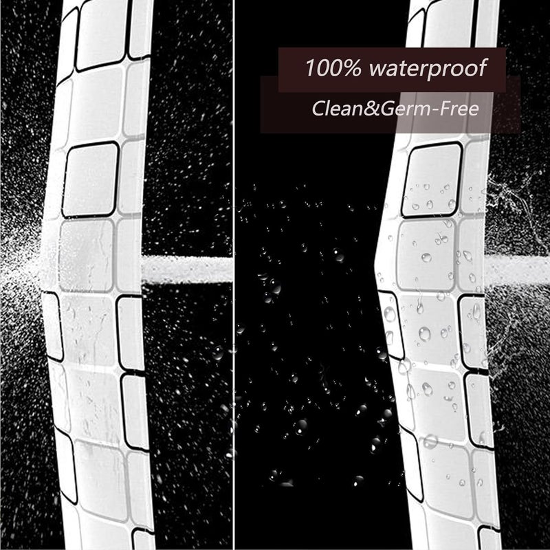 TIKABC Shower Curtain Liner, 4G PEVA Square Shower Liner, Plastic Waterproof Shower Curtains, 72x72 inch with Grommet Holes 3 Magnetic Weights - Image 4